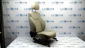 Сиденье водительское Kia Sorento 19-20 с airbag, механическое, подогрев, ткань бежевая, примятость под химчистку