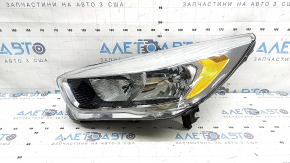Фара передняя левая Ford Escape MK3 17-19 рест, галоген, светлая, царапины под стеклом
