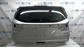 Дверь багажника голая со стеклом Ford Escape MK3 17-19 рест, серебро UX, с трапецией дворника, в копоти