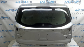 Дверь багажника голая со стеклом Ford Escape MK3 17-19 рест, серебро UX, с трапецией дворника, в копоти