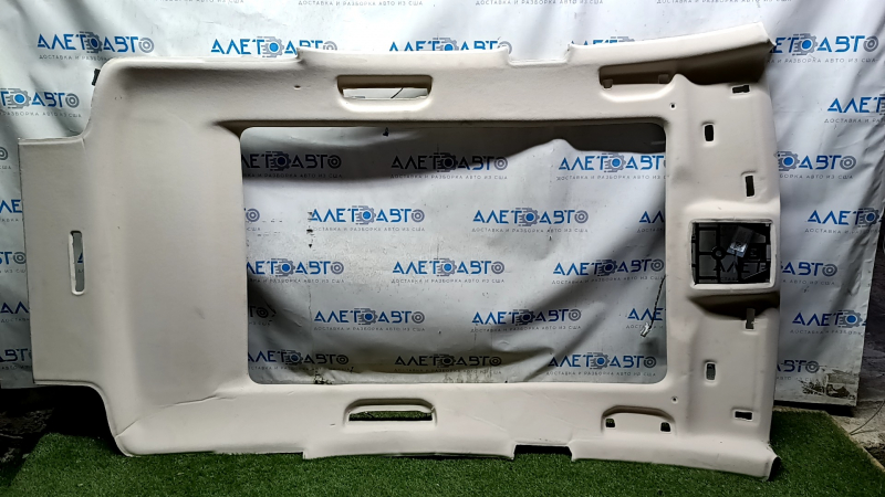 Обшивка потолка Mercedes W167 GLE 350 450 20-26 под панораму, бежевая, примята, надорвана, под химчистку, вмятины