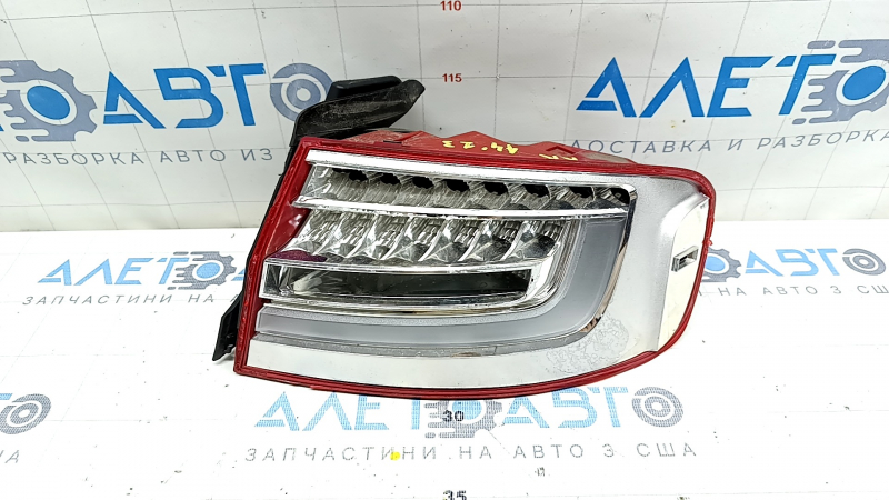 Фонарь внешний крыло правый Audi A4 B8 13-16 рест седан LED, разбито стекло, сломана накладка