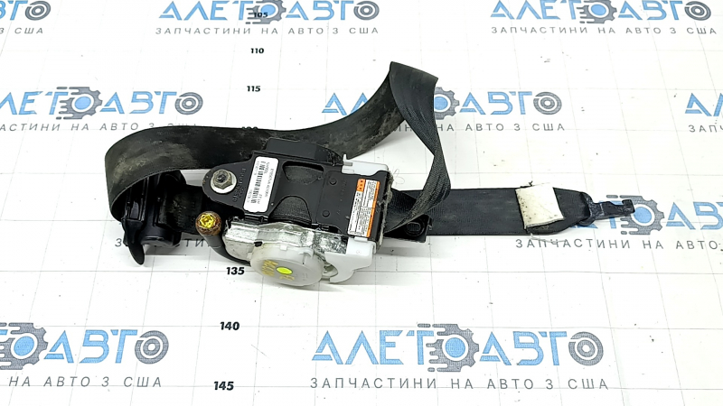 Водительский ремень безопасности Honda Accord 18-22 черный, под химчистку, ржавый пиропатрон