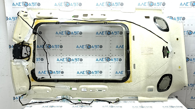 Обшивка потолка Volvo XC90 16-22 под панораму, под 3 ряд, алькантара серая, под химчистку, заломы, окалина, оторваны крепления