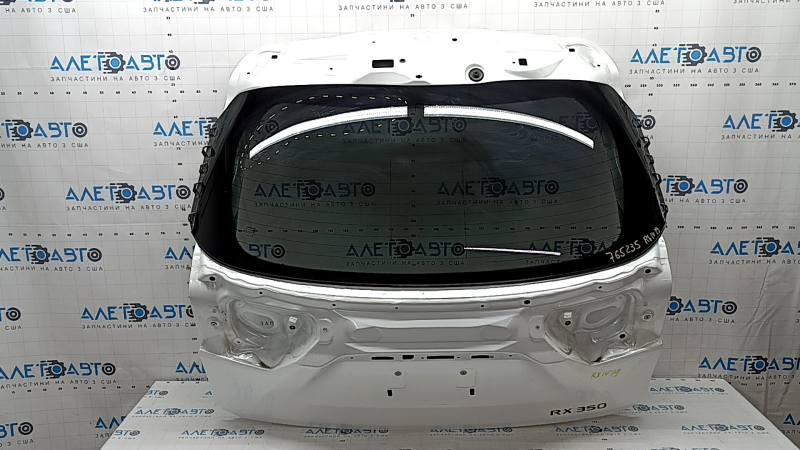 Дверь багажника голая со стеклом Lexus RX350 RX450h 16-22 электро, тонировка, белый 085, царапины на стекле