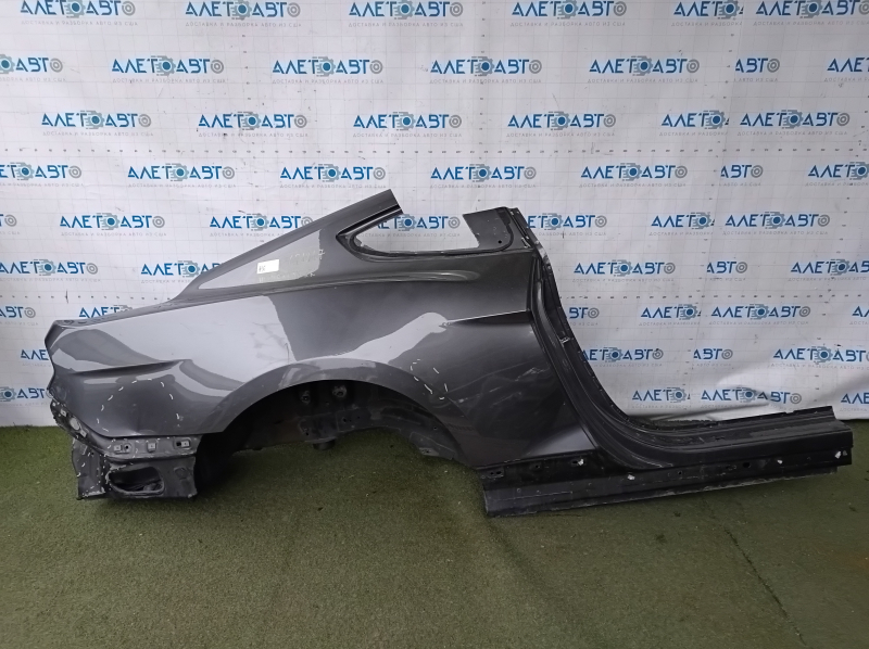 Четверть крыло задняя правая Ford Mustang mk6 15-23 купе, отпилена, графит, тычки, примята