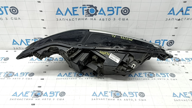 Фара передняя левая в сборе Ford Fusion mk5 17-20 LED, с DRL, с блоком, песок, под полировку