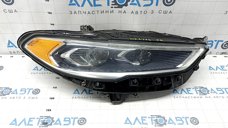 Фара передняя правая в сборе Ford Fusion mk5 17-20 LED, с DRL с блоком, под полировку