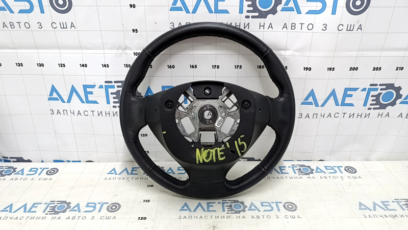Руль голый Nissan Versa Note 13-19 кожа черная, царапины, тычки