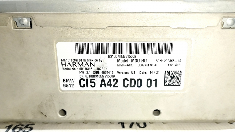 Головное устройство BMW X5 G05 19-23