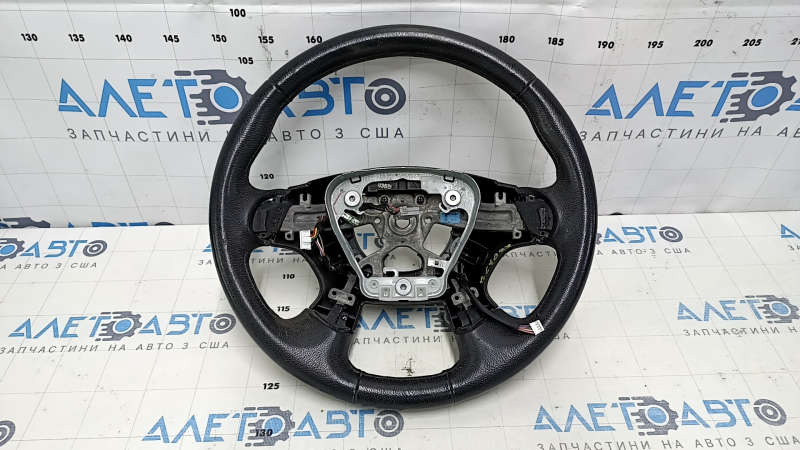 Рулевое колесо, Infiniti JX35/QX60 2013-2020, с заметными следами использования на обивке.