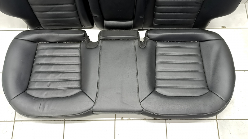 Задний ряд сидений 2 ряд Ford Fusion mk5 17-20 кожа черная, вмятины, под химчистку, царапины