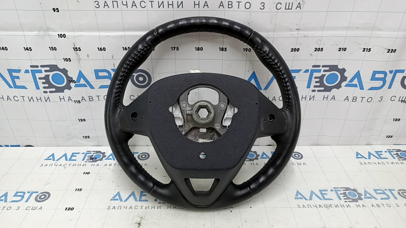 Руль голый Ford Fiesta 11-19 кожа черный, без кнопок, царапины, затерт, вмятины