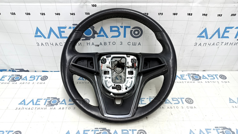 Руль голый Chevrolet Volt 11-12 кожа, черный, с графит накладкой, без кнопок, потерта, царапины, тычки