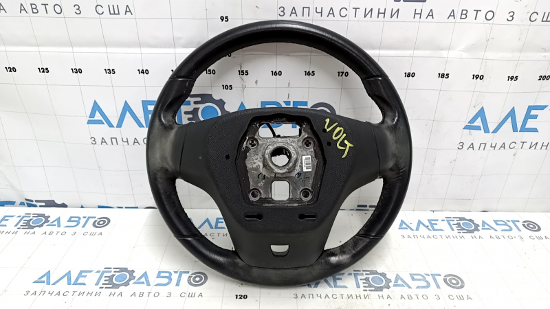 Руль голый Chevrolet Volt 11-12 кожа, черный, с графит накладкой, без кнопок, потерта, царапины, тычки