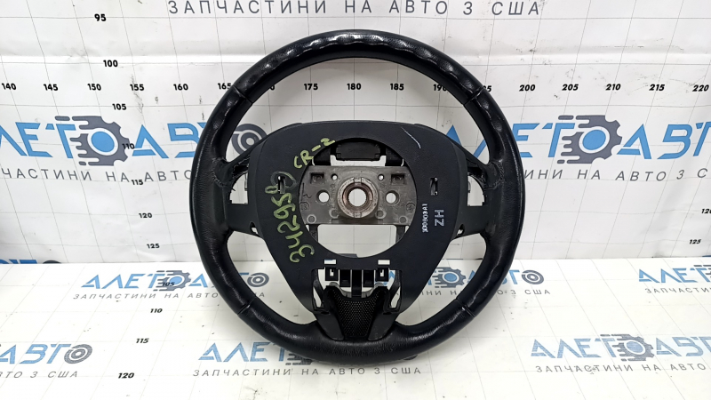 Руль голый Honda CRZ 11-15 кожа черный, с задней накладкой, под лепестки, царапины, затерт, тычки