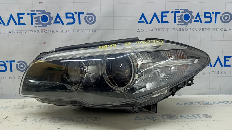 Фара передняя левая в сборе BMW 5 F10 14-16 ксенон, сломано крепление, царапина