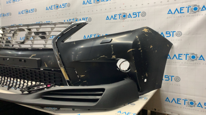 Бампер передний в сборе Lexus RX350 RX450h 13-15 рест под омыватель, 17 позиций