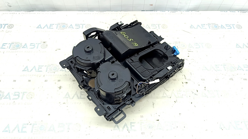 Бокс карман центральной консоли с подстаканниками BMW X5 G05 19-26 под беспроводную зарядку, накладка Fineline Stripe, царапины, сломаны крепления подстаканника