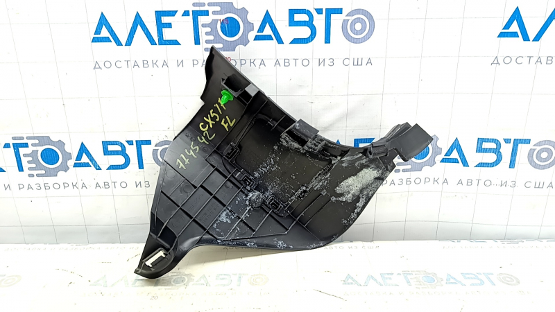 Накладка передней стойки нижняя левая Mazda CX-5 17-25 черная, с накладкой,царапины