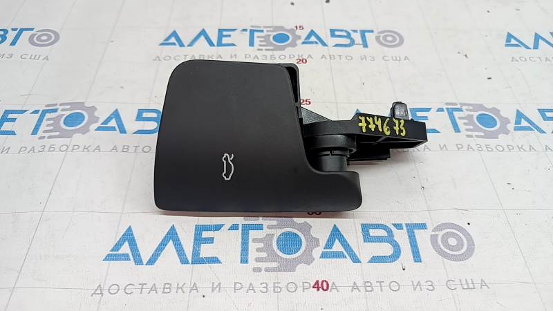 Ручка открывания капота салонная Audi Q5 80A 18-25 серая, с кронштейном, сломаны крепления