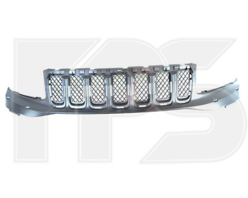 Решетка радиатора grill Jeep Compass 11-16 серая, без вставок