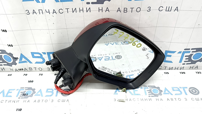 Зеркало боковое правое в сборе Subaru Forester 17-18 SJ 11 пинов, подогрев, BSM, красное