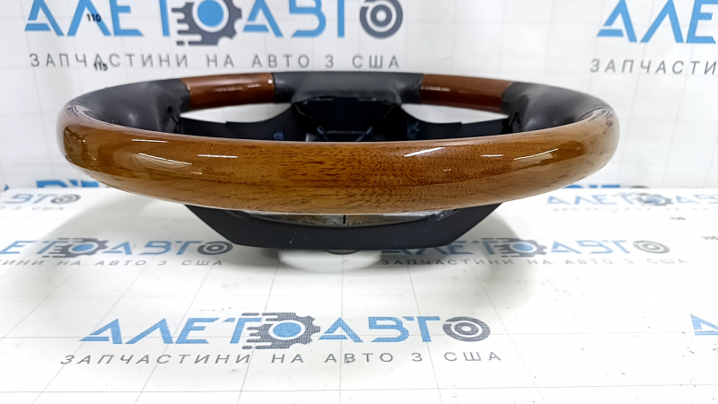 Руль голый Lexus RX350 RX450h 10-12 дорест, серая кожа, с темным деревом, протерта кожа, царапины