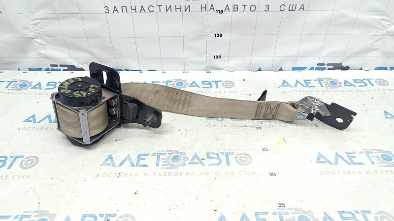 Ремень безопасности задний центральный Hyundai Sonata 15-19 бежевый, под чистку