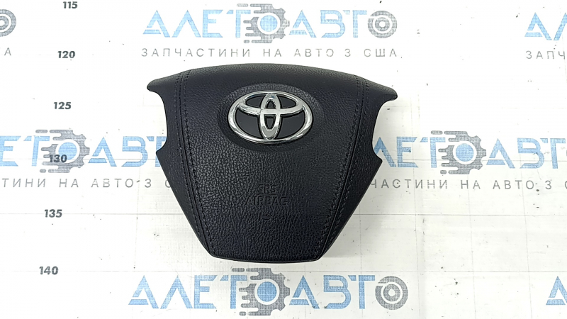 Подушка безопасности airbag в руль водительская Toyota Highlander 14-19 черная, ржавый пиропатрон