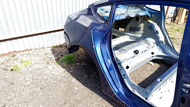 Четверть крыло задняя правая Tesla Model 3 18-23 на кузове, синий PPSB