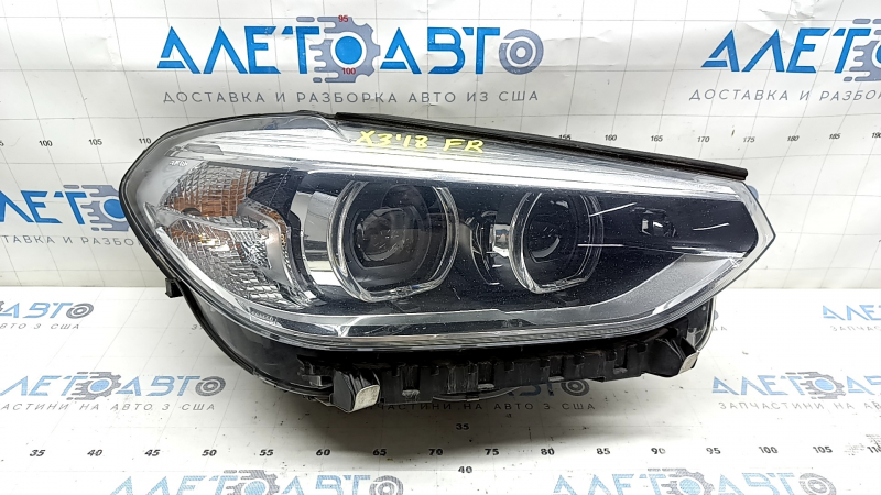 Фара передняя правая в сборе BMW X3 G01 18-21 галоген+LED, с креплением, царапина