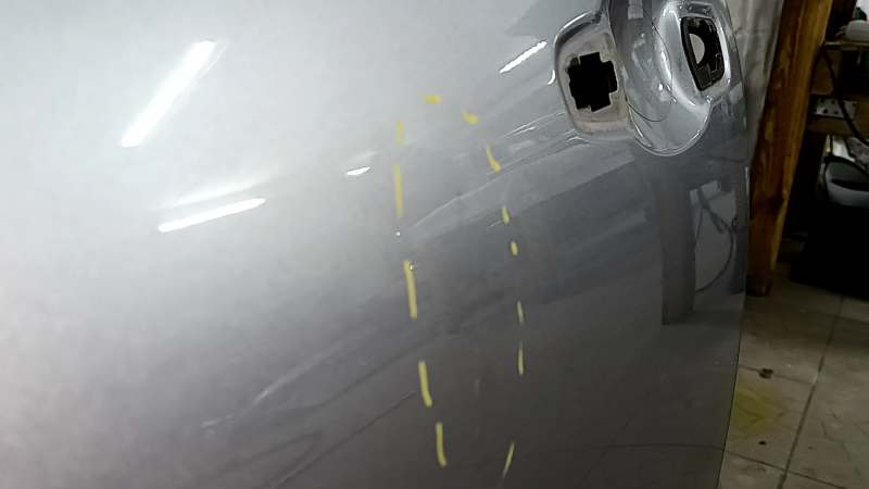 Дверь голая передняя левая Honda Insight 19-22 серебро NH-830M, примята