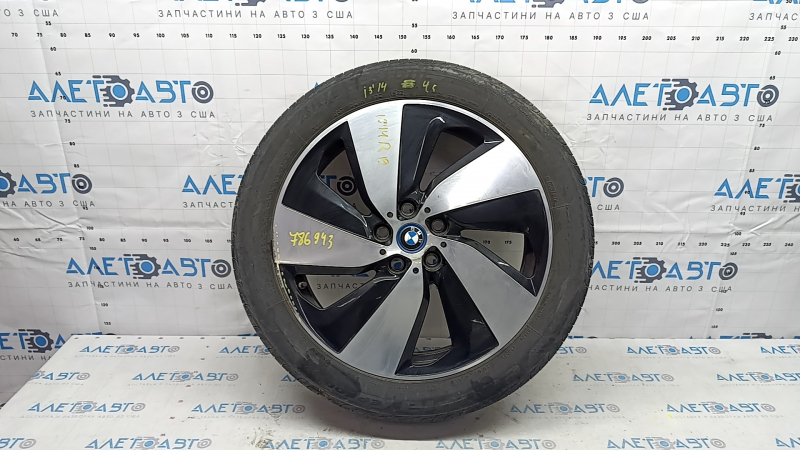 Диск колесный R19х5J ET43 BMW i3 14-21 Style 429 с резиной 155/70 4.5мм, легкая бордюрка, потрескана резина