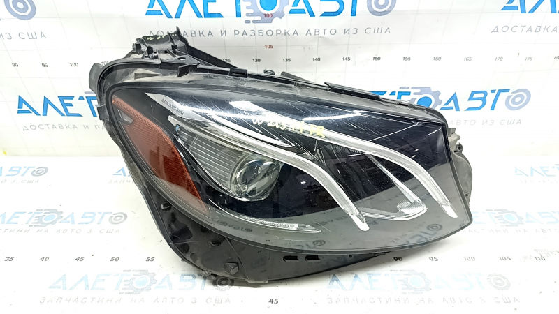 Фара передняя правая Mercedes W213 E 17-19 LED, без блока, сломан корпус, сломано крепление