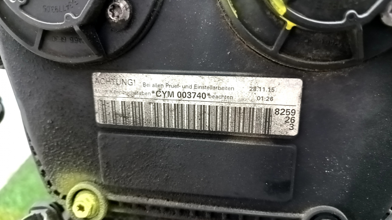 Двигатель в сборе Audi A4 B9 17-19 2.0T CYMC 57к, компрессия 14-14-14-14, ржавый маховик, сломан носик маслоотделителя