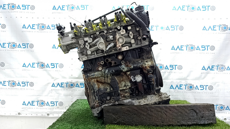 Двигатель в сборе Audi A4 B9 17-19 2.0T CYMC 57к, компрессия 14-14-14-14, ржавый маховик, сломан носик маслоотделителя