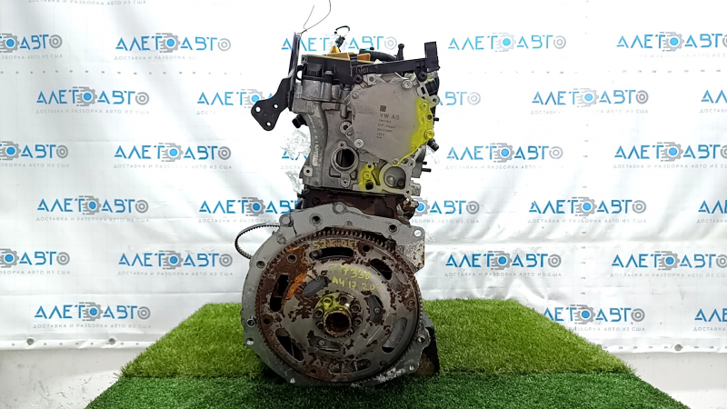 Двигатель в сборе Audi A4 B9 17-19 2.0T CYMC 57к, компрессия 14-14-14-14, ржавый маховик, сломан носик маслоотделителя