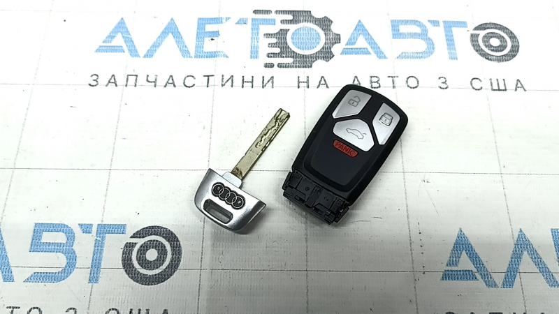 Ключ smart Audi A4 B9 17-21 тип 1, 4 кнопки, потерт, царапины, тычки