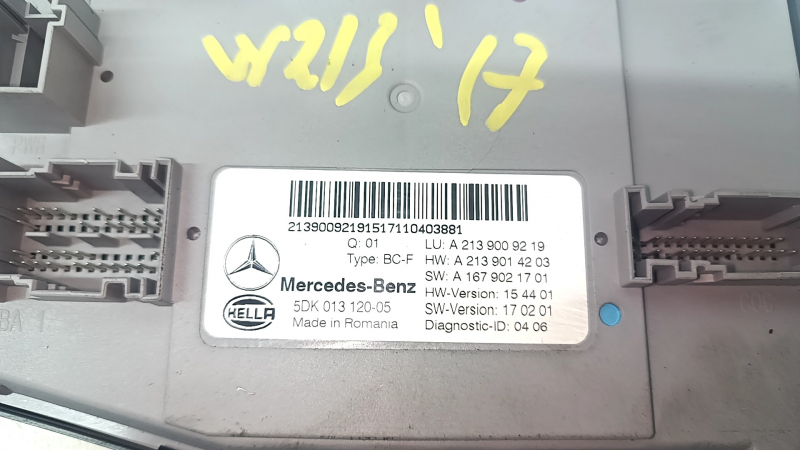 Body Control Module BCM Mercedes W213 E 300/350/400/450/53/63 17-20 в багажнике