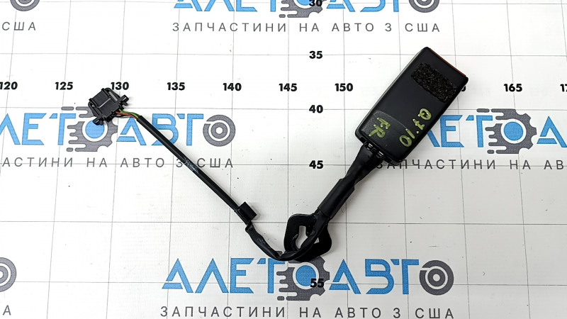 Защелка пассажирского ремня безопасности Audi Q7 4L 10-15 черная, с датчиком