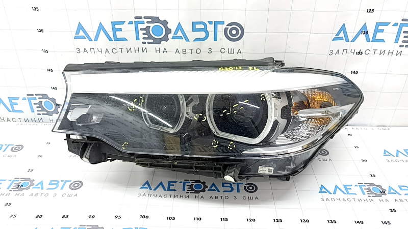 Фара передняя левая в сборе BMW 5 G30 17-20 LED Corona Rings S524A с креплением, паутинка, царапины