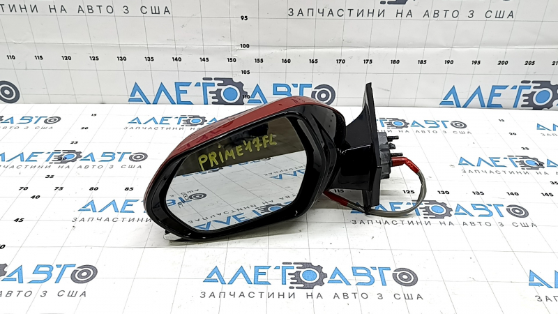 Зеркало боковое левое в сборе Toyota Prius 50 Prime 17-20 6 пинов, подогрев, BSM, красный