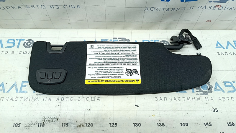 Козырек левый Ford Mustang mk6 15-23 купе черный c управлением без крючка с подсветкой, царапины, без заглушки