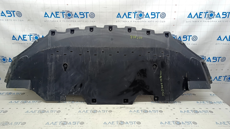 Защита переднего бампера Ford Mustang mk6 18-23 рест 2.3T, потерта