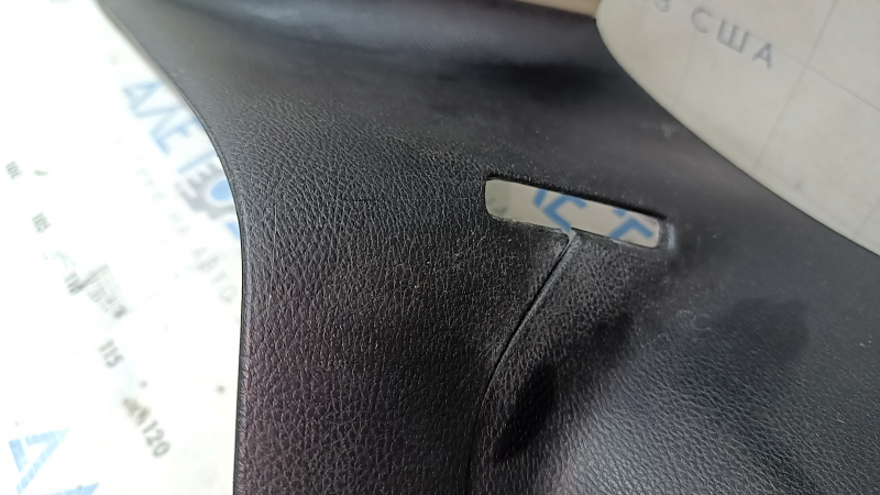 Накладка задней стойки верхняя левая Ford Fusion mk5 17-19 серая с черной накладкой, под химчистку