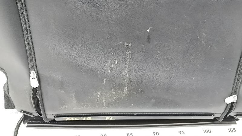 Обшивка спинки водительского сидения Mazda 6 18-21 кожа черная перфорация серая строчка, с подогревом, под механический поясничный подпор, под чистку