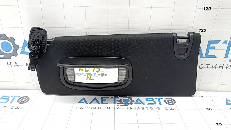 Козырек левый Jeep Cherokee KL 19-22 черный с Home link, без крючка, с подсветкой