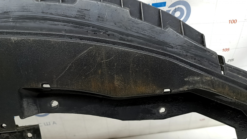 Губа переднего бампера VW Tiguan 18-21 структура, R-Line, потерта, царапины