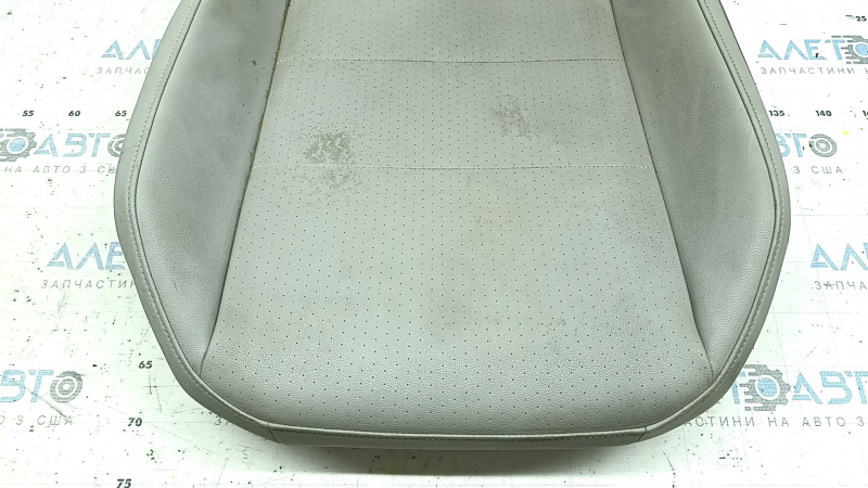 Обшивка подушки водительского сиденья VW Tiguan 18-21 кожа серая, с подогревом, под химчистку, контакт с водой